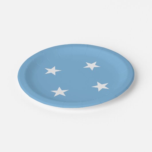 ミクロネシア連邦州国旗 ペーパープレート (アングル)