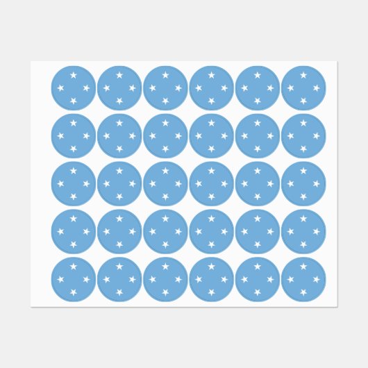 ミクロネシア連邦州国旗 ラベル (シート)