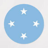 ミクロネシア連邦州国旗 ラベル (デザイン1)