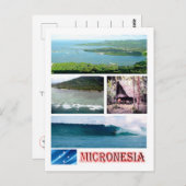ミクロネシア連邦州 – モザイク –  ポストカード (正面/裏面)