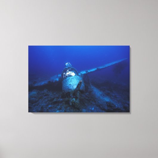 ミクロネシア，パラオ，世界伝統サイト。第二次世界大戦 キャンバスプリント (正面)