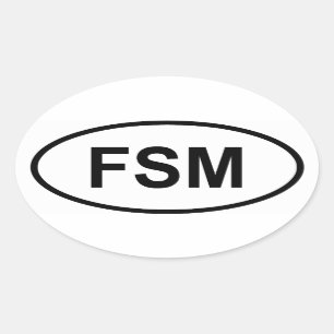 ミクロネシア"FSM " 楕円形シール