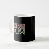 ミクロネシアChuuk Yap KosraeとPohnpei コーヒーマグカップ (正面左)