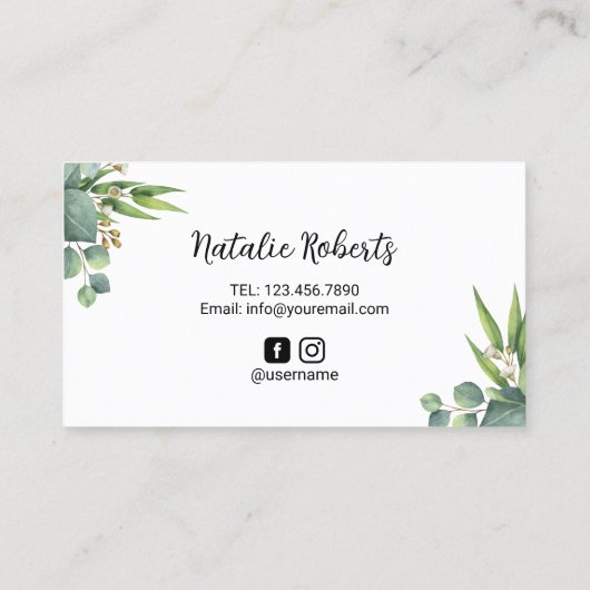 ミクロ眉毛美しいサロン緑 名刺 (裏面)