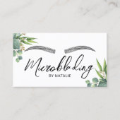 ミクロ眉毛美しいサロン緑 名刺 (正面)