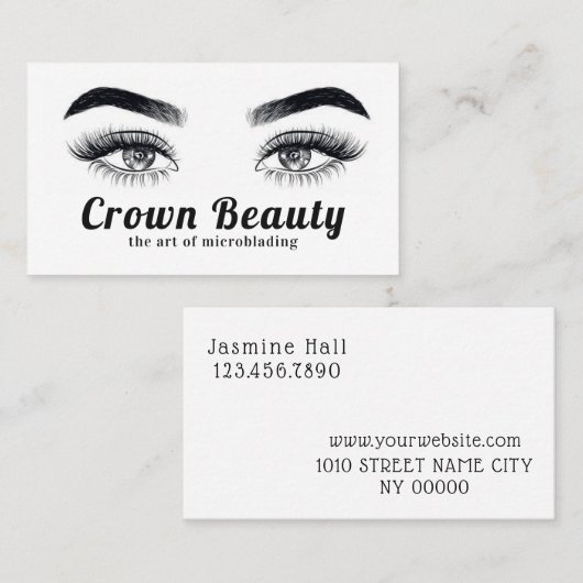 ミクロ眉毛&まつ毛サロン 名刺 (正面/裏面)