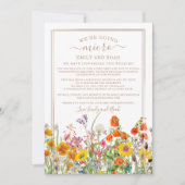 ミクロ結婚スモールカラフルの野生の花 招待状 (正面)