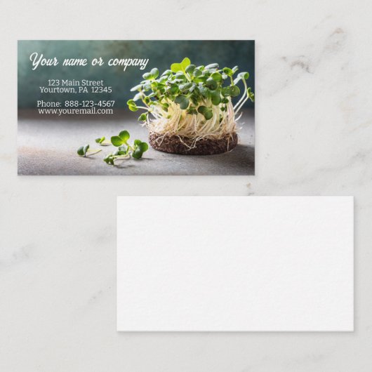 ミクロ緑のイメージ 名刺 (正面/裏面)