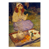 ミグエラ、ひざまずいて、彼女の唇に置く (正面)