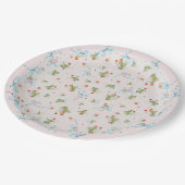 ミグノネットいちごフランスのブルーラージプレート ペーパープレート (アングル)