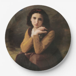 ミグノン(甘いフランスの少女) (by Bouguerau) ペーパープレート