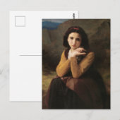 ミグノン(甘いフランスの少女) (by Bouguerau) ポストカード (正面/裏面)