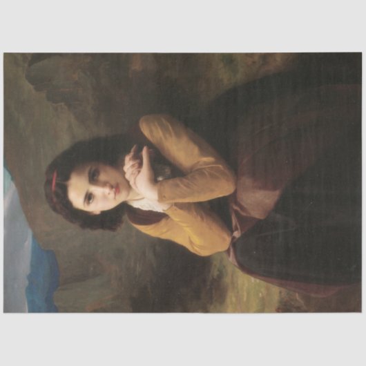 ミグノン(甘いフランスの少女) (by Bouguerau) 薄葉紙 (正面)