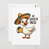 ミグースタコスおもしろいメキシコのタコス愛好家 ポストカード (正面/裏面)