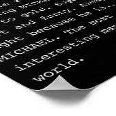 ミケおもしろいイシャツという名前の人はマイケル ポスター (角)