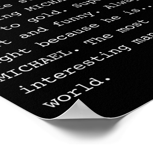 ミケおもしろいイシャツという名前の人はマイケル ポスター (角)