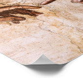 ミケランジェロが復活したアダムの創造 ポスター (角)