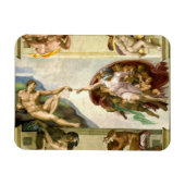 ミケランジェロによるアダムの創造ファインアート マグネット (横)