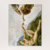 ミケランジェロによるアダムの創造 ジグソーパズル (縦)