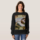 ミケランジェロによるアダムの創造 スウェットシャツ (正面フル)