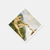 ミケランジェロによるアダムの創造 スタンダードカクテルナプキン (角)