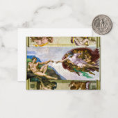 ミケランジェロによるアダムの創造 ノートカード (正面/裏面インサイチュ)