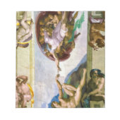 ミケランジェロによるアダムの創造 ノートパッド (正面)