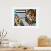 ミケランジェロによるアダムの創造 ポスター (キッチン)