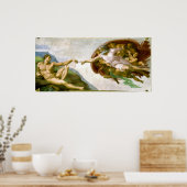 ミケランジェロによるアダムの創造 ポスター (キッチン)