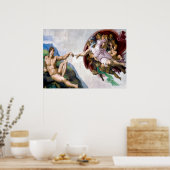 ミケランジェロによるアダムの創造 ポスター (キッチン)