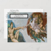 ミケランジェロによるアダムの創造 ポストカード (正面/裏面)