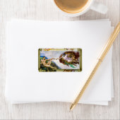 ミケランジェロによるアダムの創造 ラベル (インサイチュ)