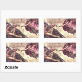 ミケランジェロによるアダムの創造 長方形シール (シート)