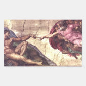 ミケランジェロによるアダムの創造 長方形シール (正面)