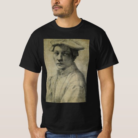 ミケランジェロによるアンドレア・クワラテージの肖像 Tシャツ (正面)