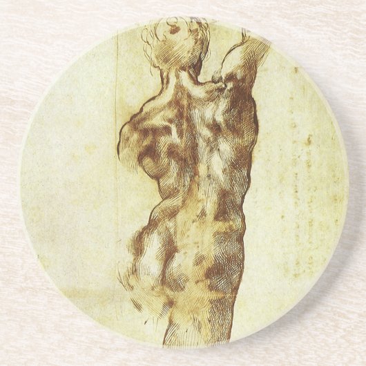 ミケランジェロによるカッシーナの戦いの勉強 コースター (正面)