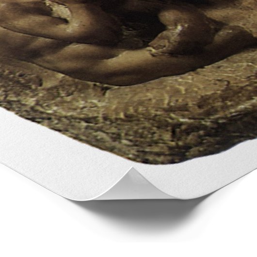 ミケランジェロによるラピスとケンタウロスの戦い ポスター (角)