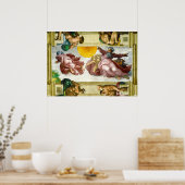 ミケランジェロによる太陽の創造 ポスター (キッチン)