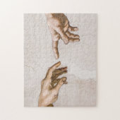 ミケランジェロによる父とアダムの神の手 ジグソーパズル (縦)
