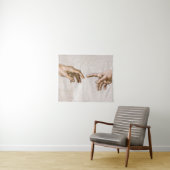 ミケランジェロによる父とアダムの神の手 タペストリー (インサイチュ(横))