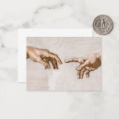 ミケランジェロによる父とアダムの神の手 ノートカード (正面/裏面インサイチュ)