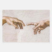 ミケランジェロによる父とアダムの神の手 ラッピングペーパーシート (正面2)