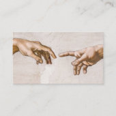 ミケランジェロによる父とアダムの神の手 名刺 (正面)
