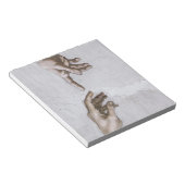 ミケランジェロによる神とアダムの手 ノートパッド (アングル)