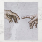 ミケランジェロによる神とアダムの手 ワインラベル (シングルラベル)