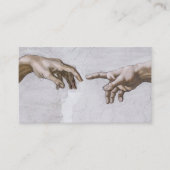 ミケランジェロによる神とアダムの手 名刺 (正面)