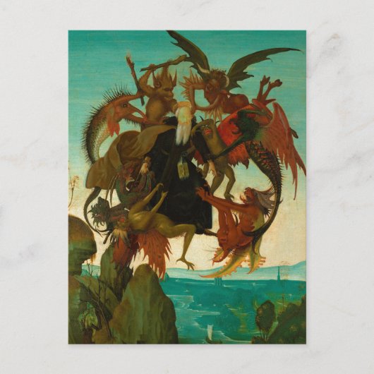 ミケランジェロによる聖アンソニーの苦しみ1487 ポストカード (正面)