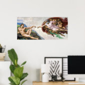 ミケランジェロのアダム創造 ポスター (ホームオフィス)