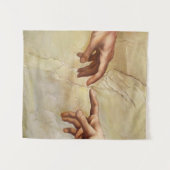 ミケランジェロのアダム・システィーナ礼拝堂の創造 タペストリー (正面(横))