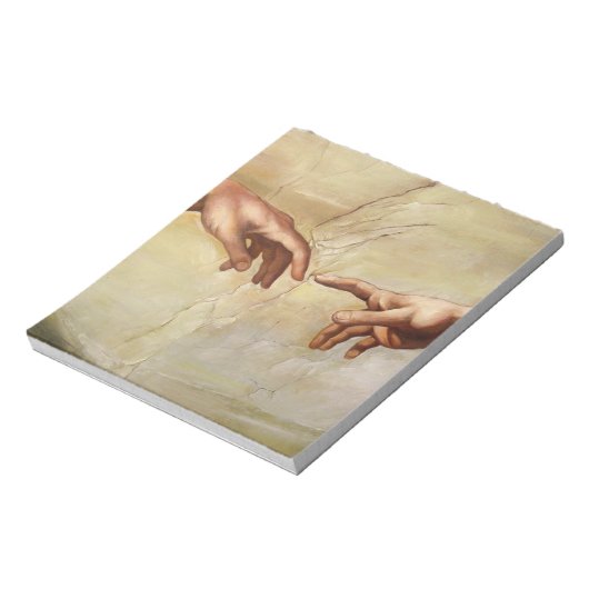 ミケランジェロのアダム・システィーナ礼拝堂の創造 ノートパッド (回転)